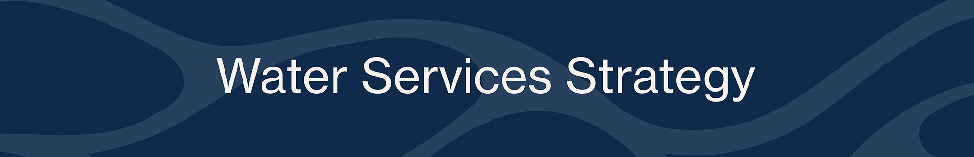 Water Services Strategy Banner